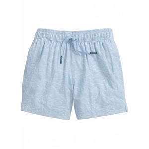 NEW SOUTHERN TIDE boy's shark bait swim trunk in cerulean